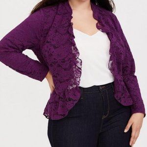 Torrid Purple Lave Blazer Size 2 (18-20) NWOT
